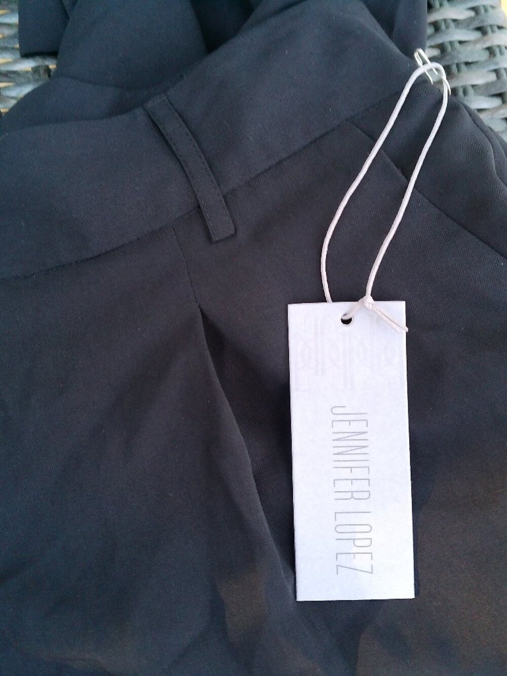 JENNIFER LOPEZ BLACK DRESS PANTS WITH CUFF NEW WITH TAGS SIZE 14 VINTAGE
